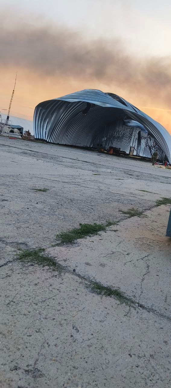 Последствия налета на военный аэродром Мариновка в Волгоградской области 