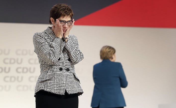 The quick end of the post-Merkel era in the German CDU. Annegret Kramp-Karrenbauer stepping down after parliamentarian disaster