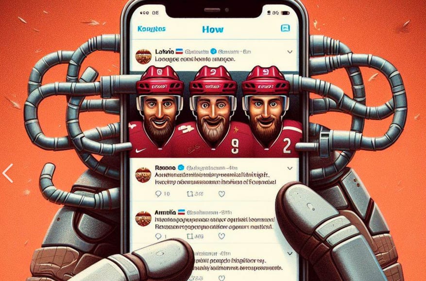 Kremlin bots pose as Latvians en masse, demanding return of licenses to hockey players who took part in Russian tournament