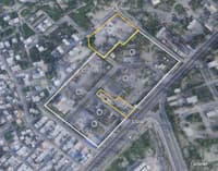 Satellite image of the IRGC base premises and the school after the strike