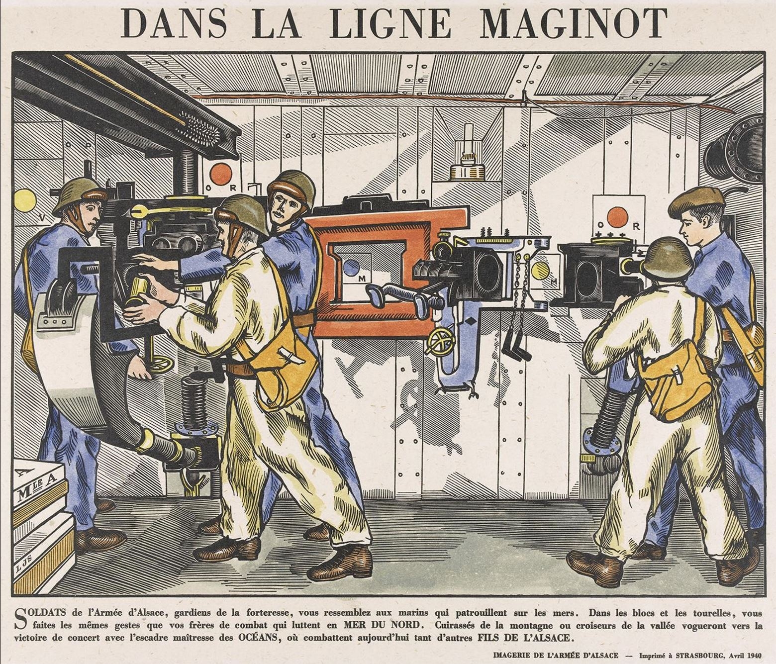 Artistic depiction of the inner workings of the Maginot Line