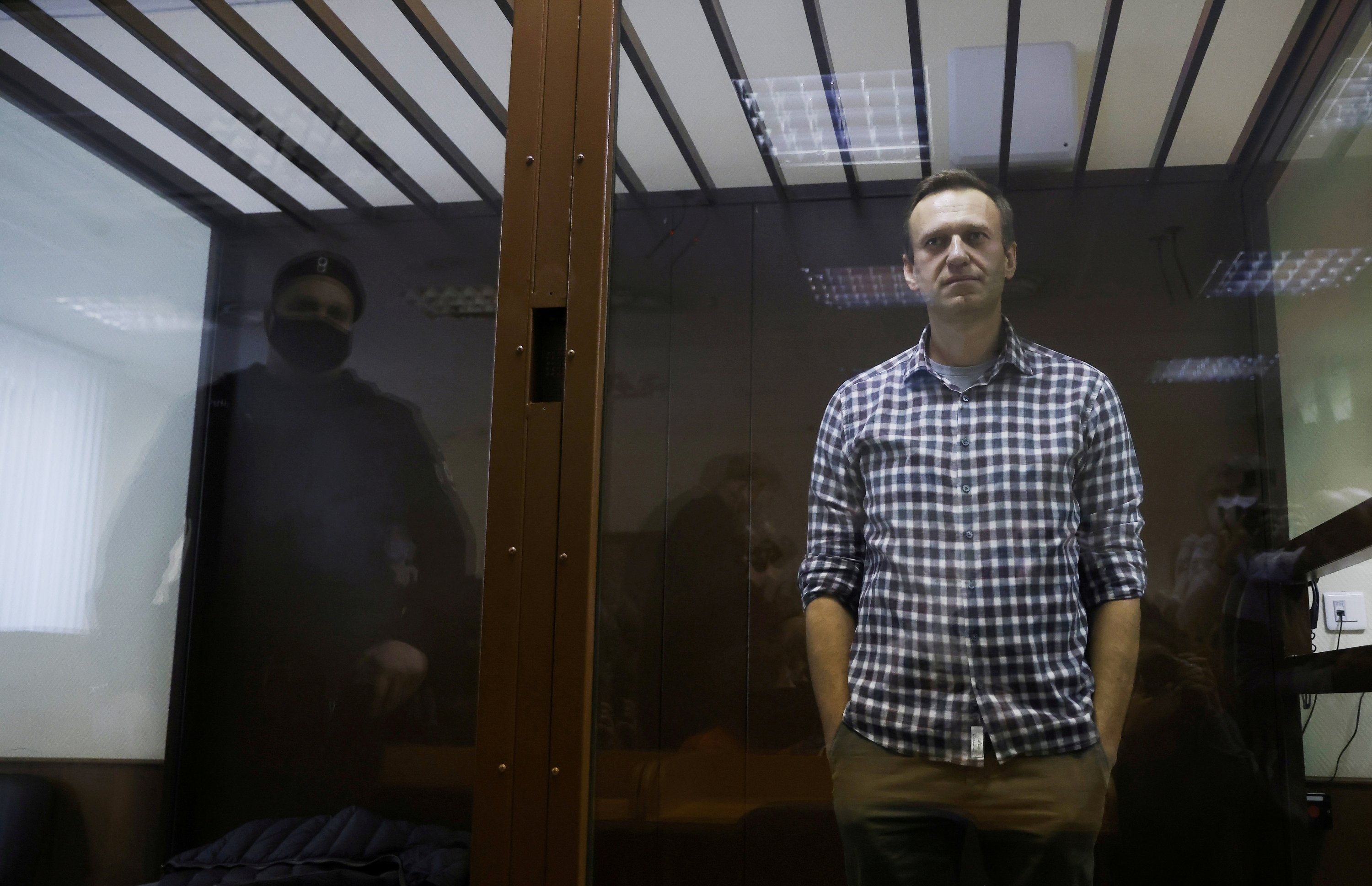 Opposition leader Alexey Navalny is held in prison since January