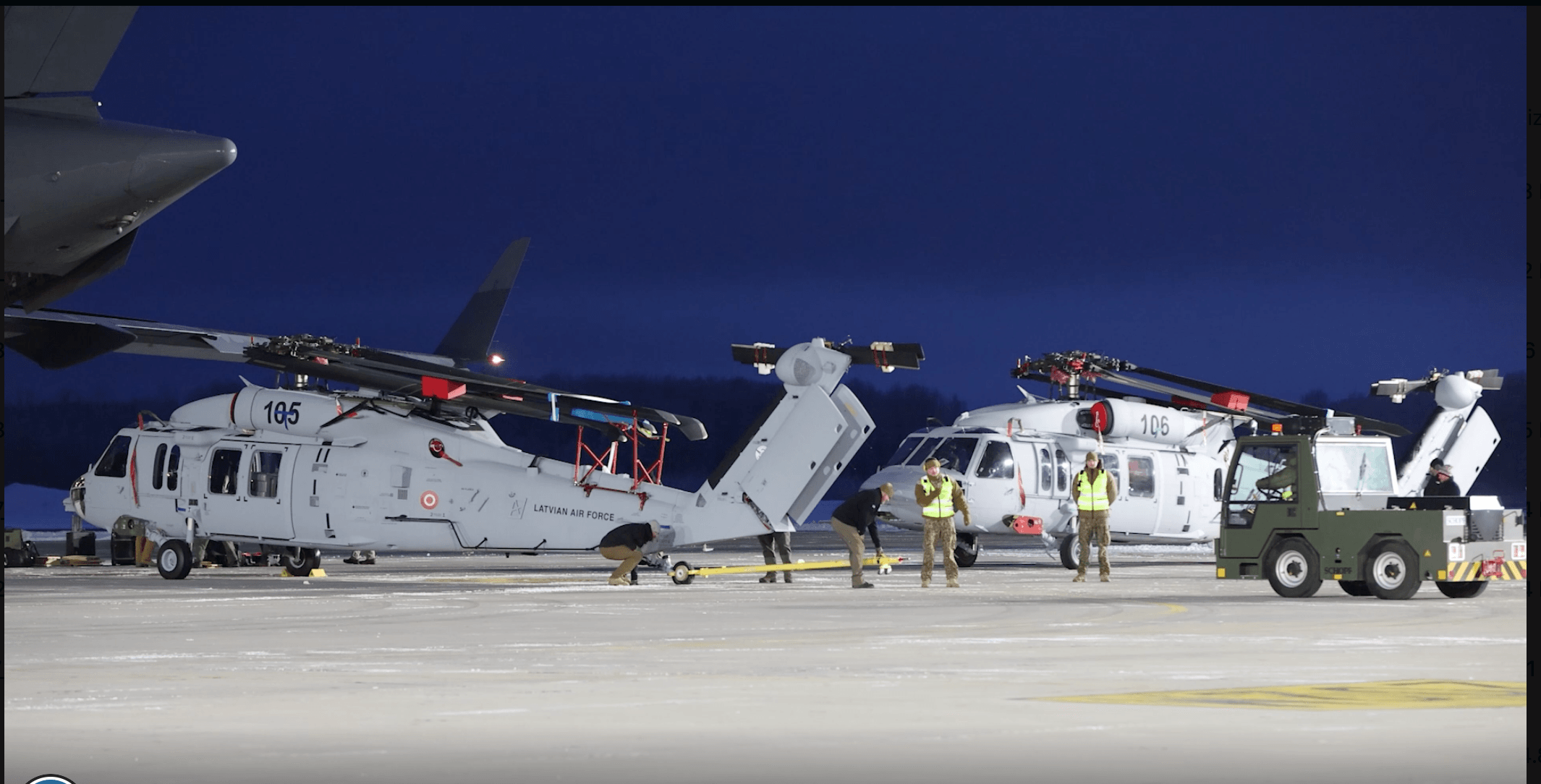 Black Hawk helicopters at Lielvārde airbase