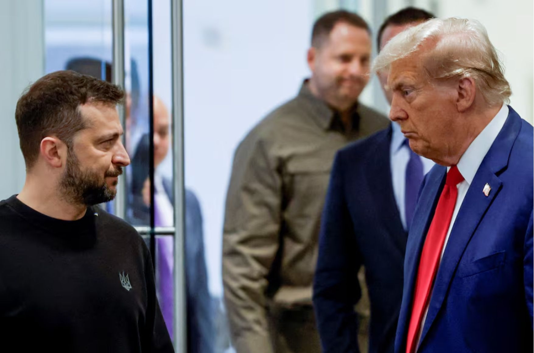 Volodymyr Zelensky and Donald Trump