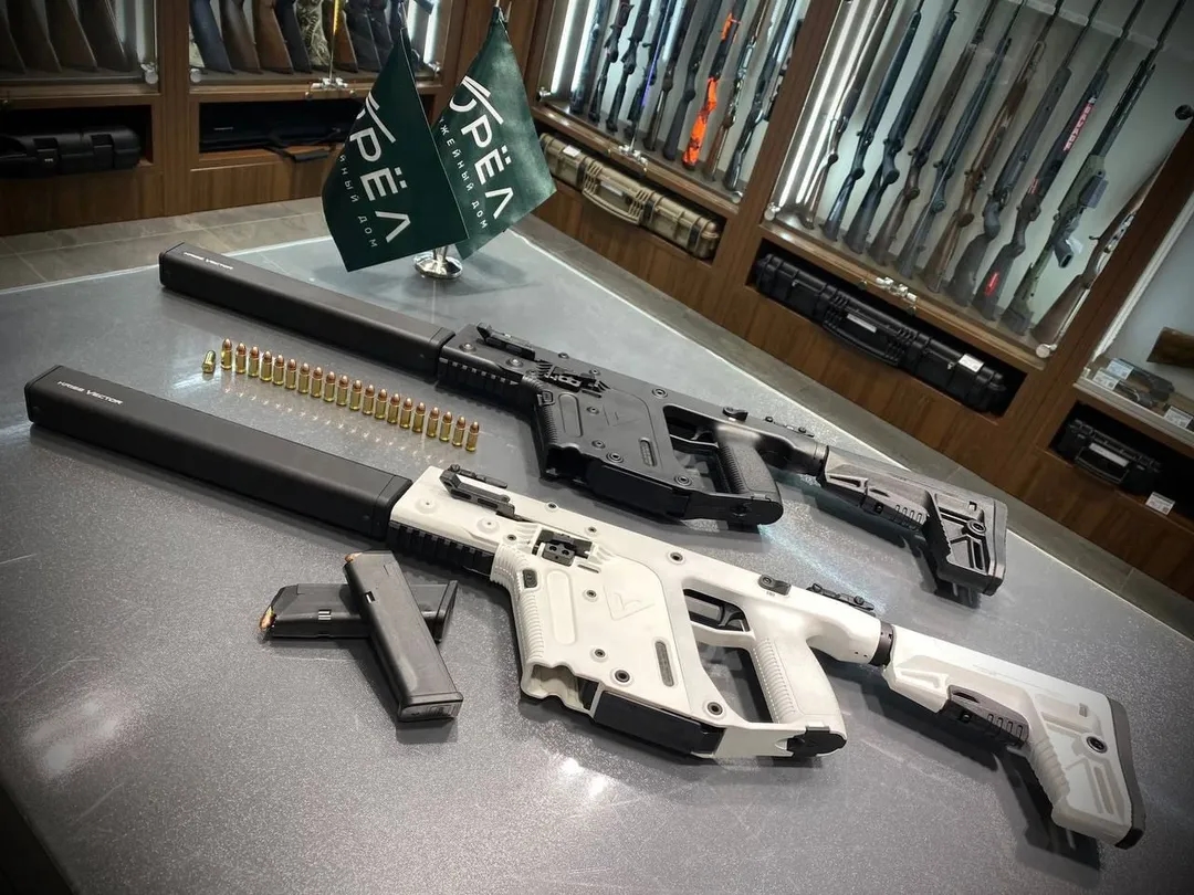 Kriss Vector CRB carbines on display at the Russian store “Orel” in August 2023