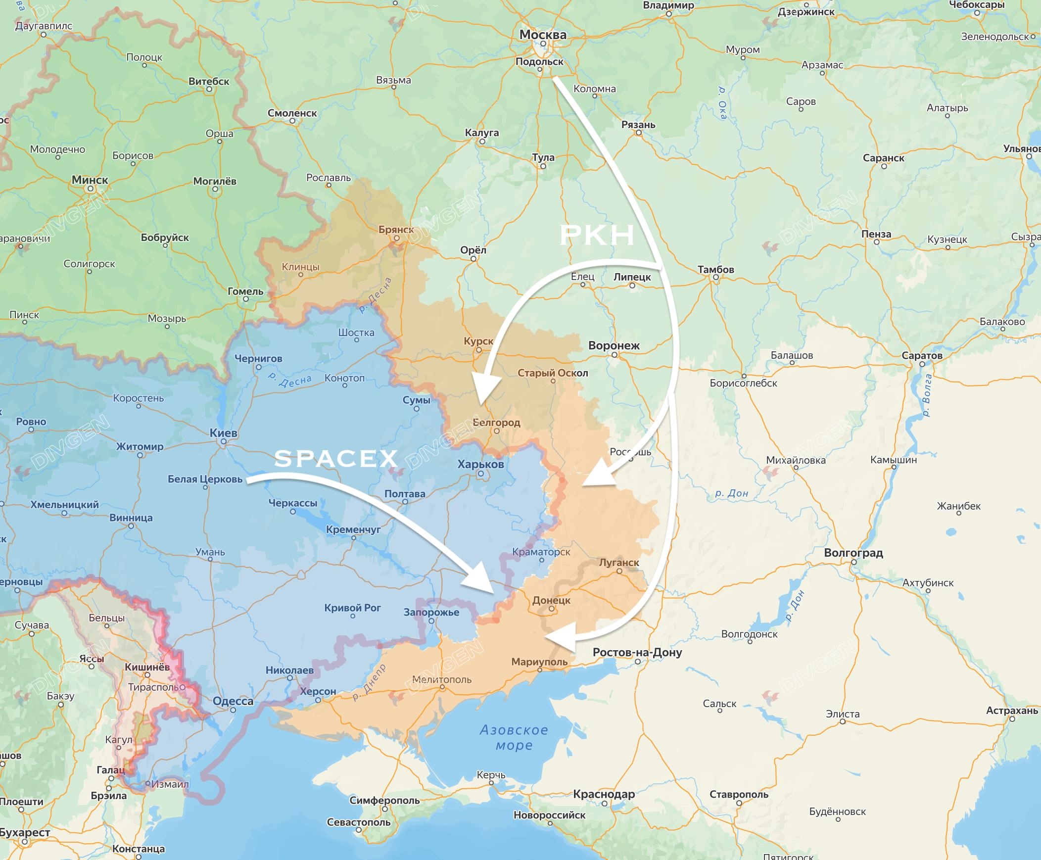 Представление в Z-среде об одновременных ударах со стороны SpaceX и Роскомнадзора по ВС РФ