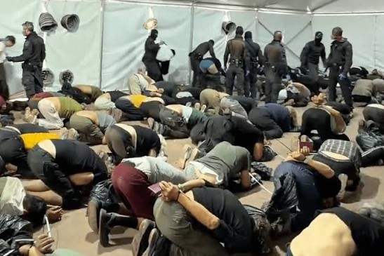 Israeli National Security Minister Itamar Ben-Gvir mocked the captured activists and recorded it on video