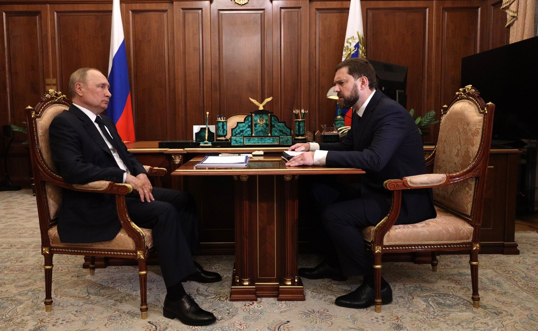 Игорь Баринов на встрече с Владимиром Путиным в августе 2022 года
