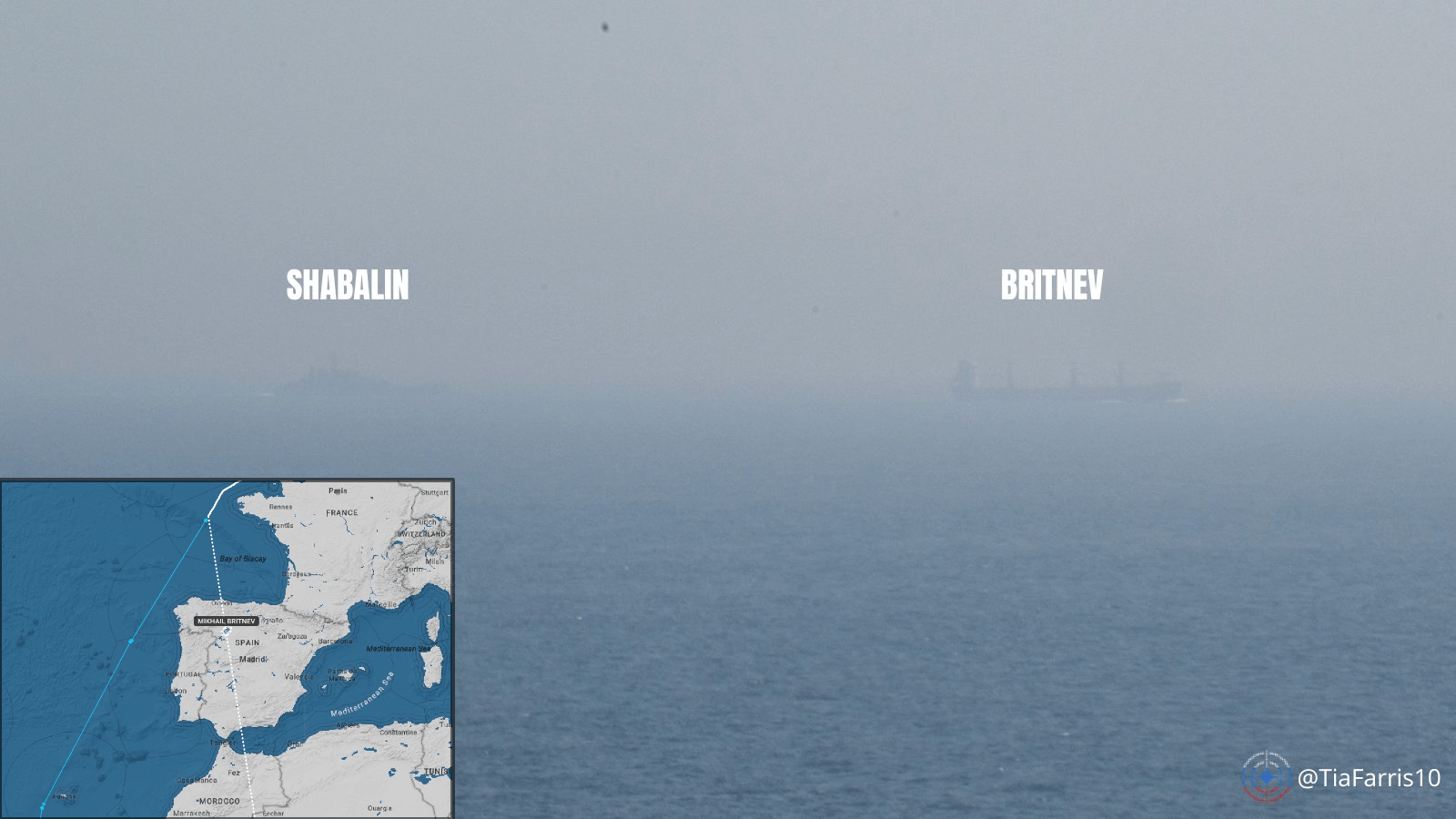 OSINT-проект Russian Forces Spotter пишет, что снимок сделан 25 июня к западу от Португалии. В это время судно шло с отключенным AIS, однако судя по средней скорости судно оно действительно должно было 25 июня проходить к западу от северной части Португалии