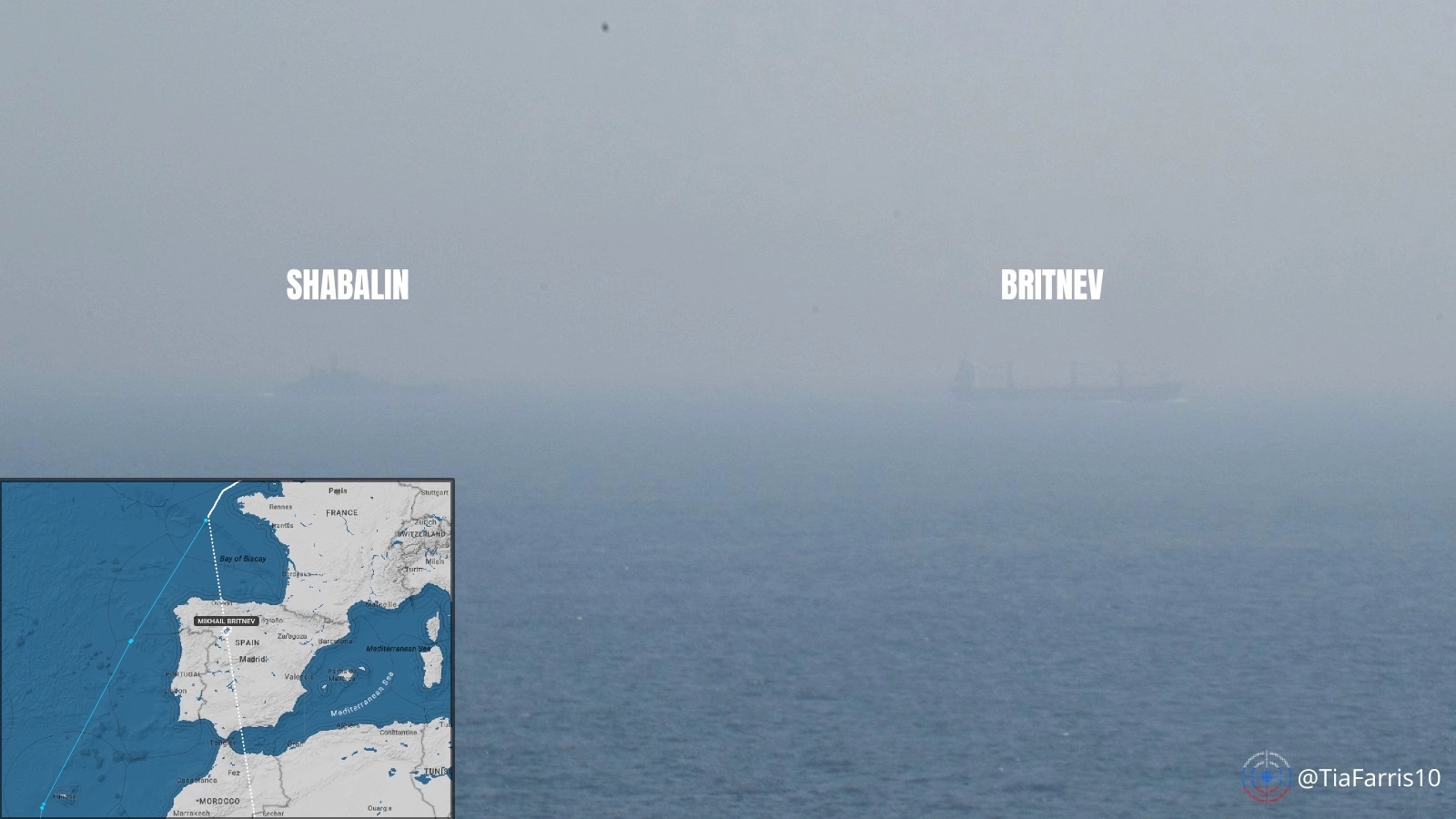 Russian Forces Spotter states that the image was taken on June 25 west of Portugal. At that time the vessel was traveling with its AIS disabled, but based on average speed, it would indeed have been passing west of northern Portugal on June 25.