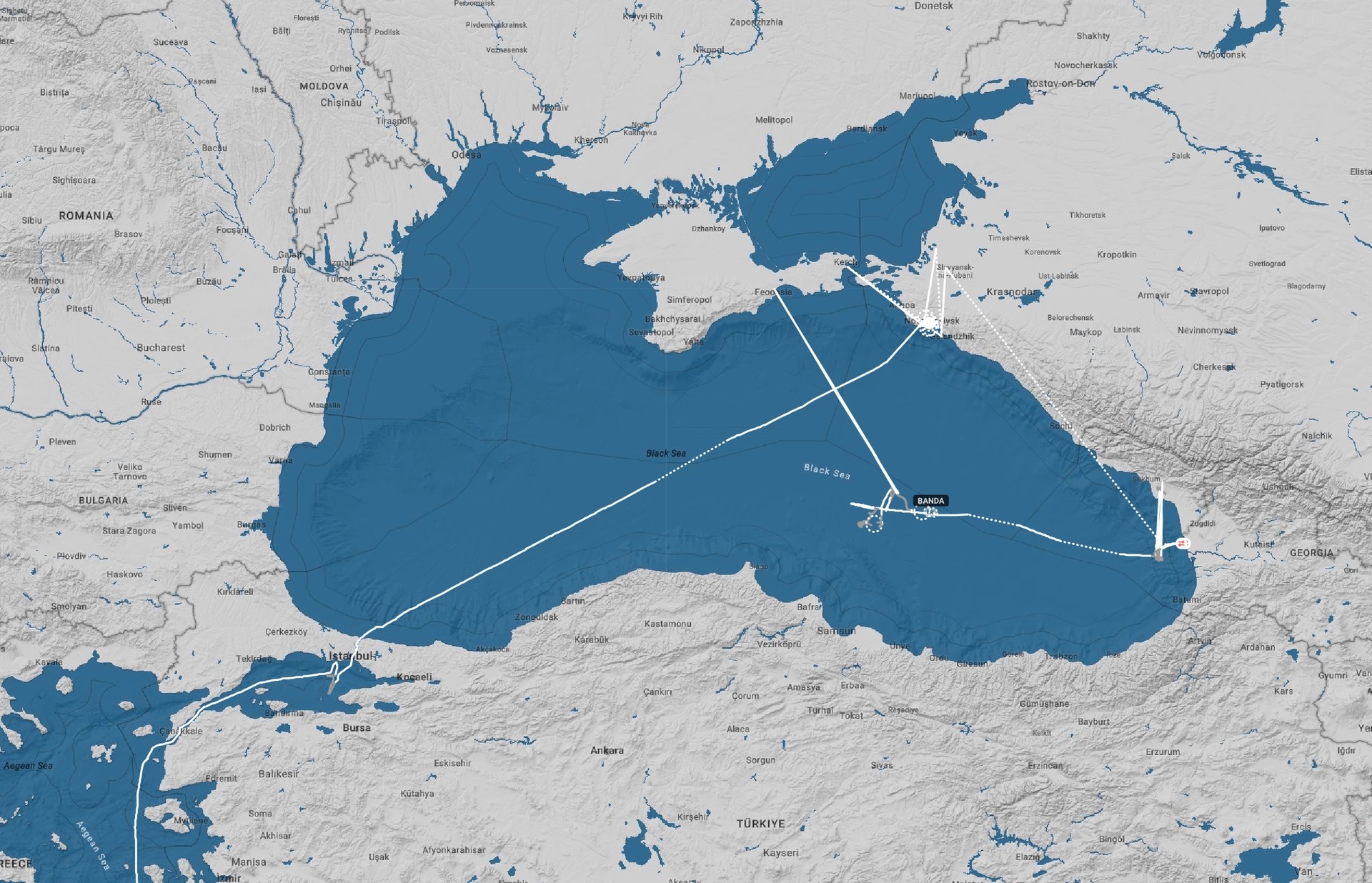 Banda’s tracking in the Black Sea