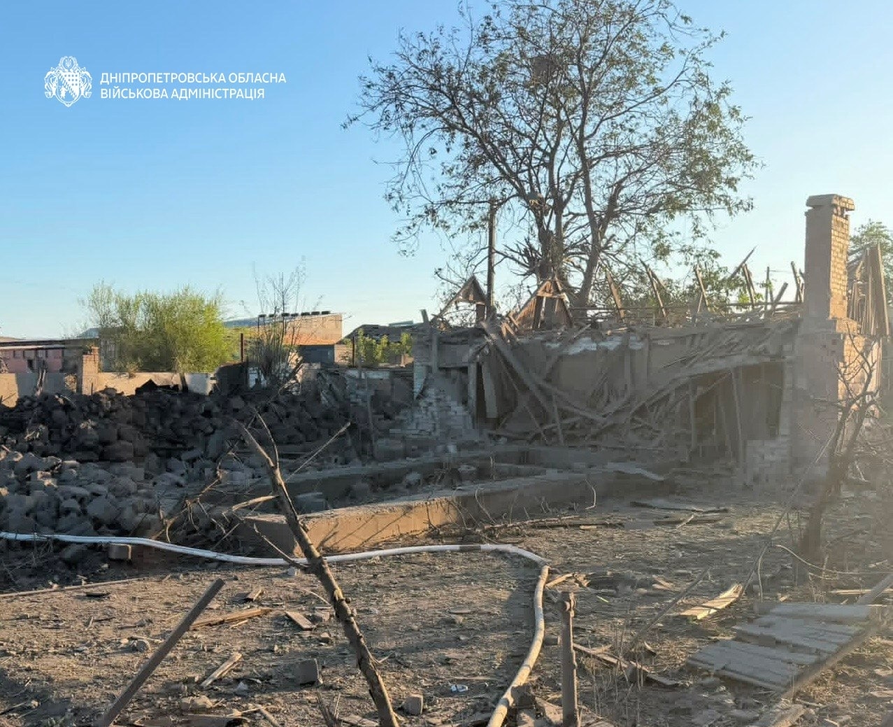 Kryvyi Rih district, Dnipropetrovsk Region, aftermath of the Russian strike