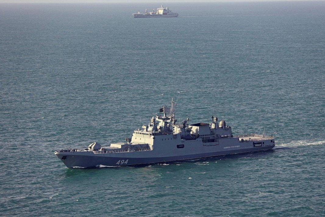 Russia’s shadow fleet escort Admiral Grigorovich spotted near Kaliningrad, likely replaced in the English Channel by another warship