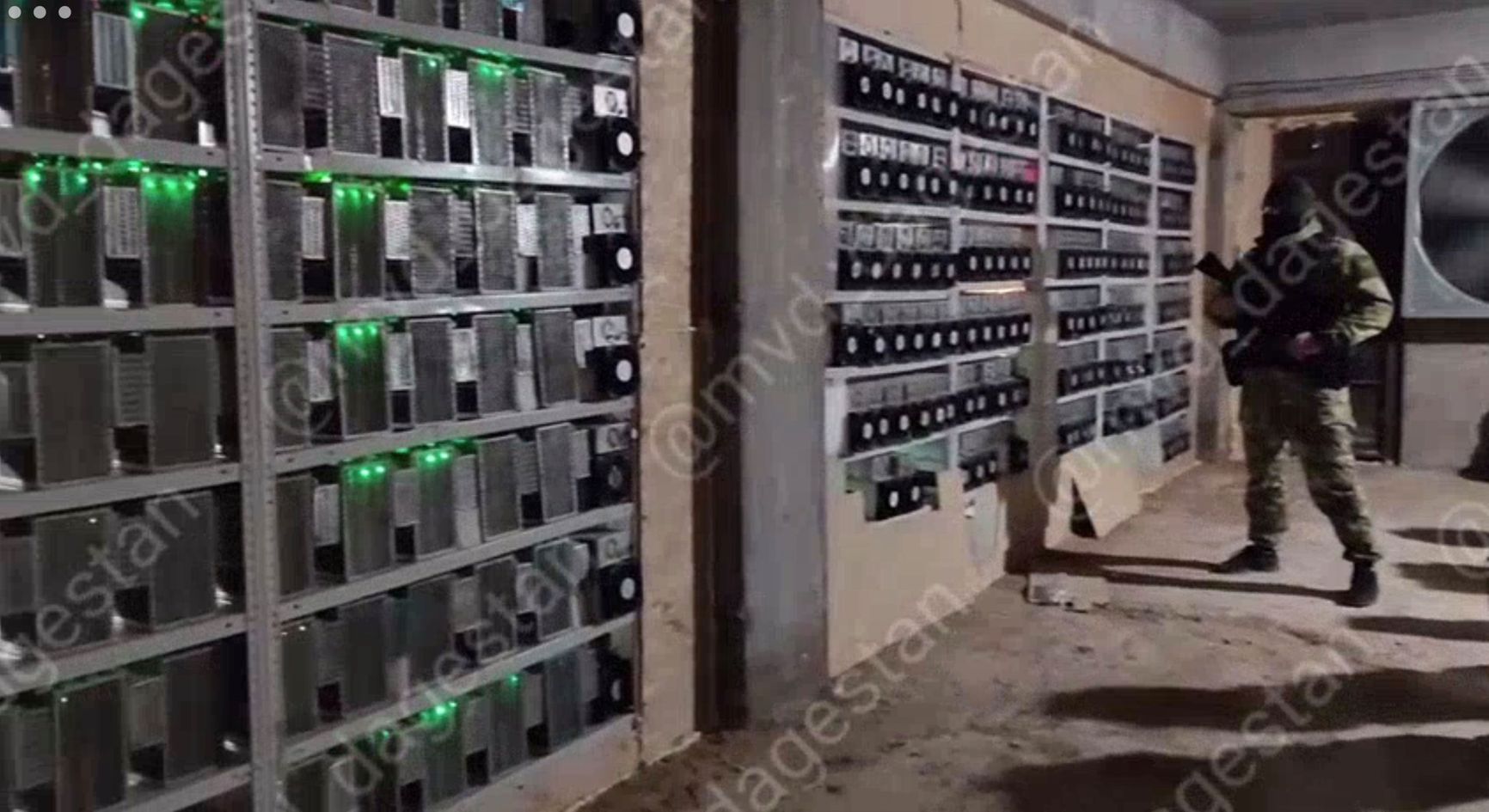 A search of a crypto farm in Reduktorny, Makhachkala, January 2024