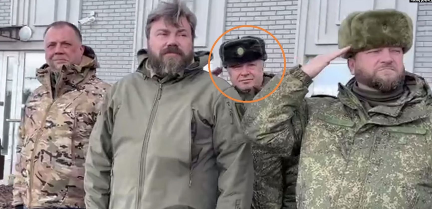 Генерал-лейтенант Владимир Алексеев (третий слева) в компании Александра Бородая, Константина Малофеева и Алексея Кондратьева