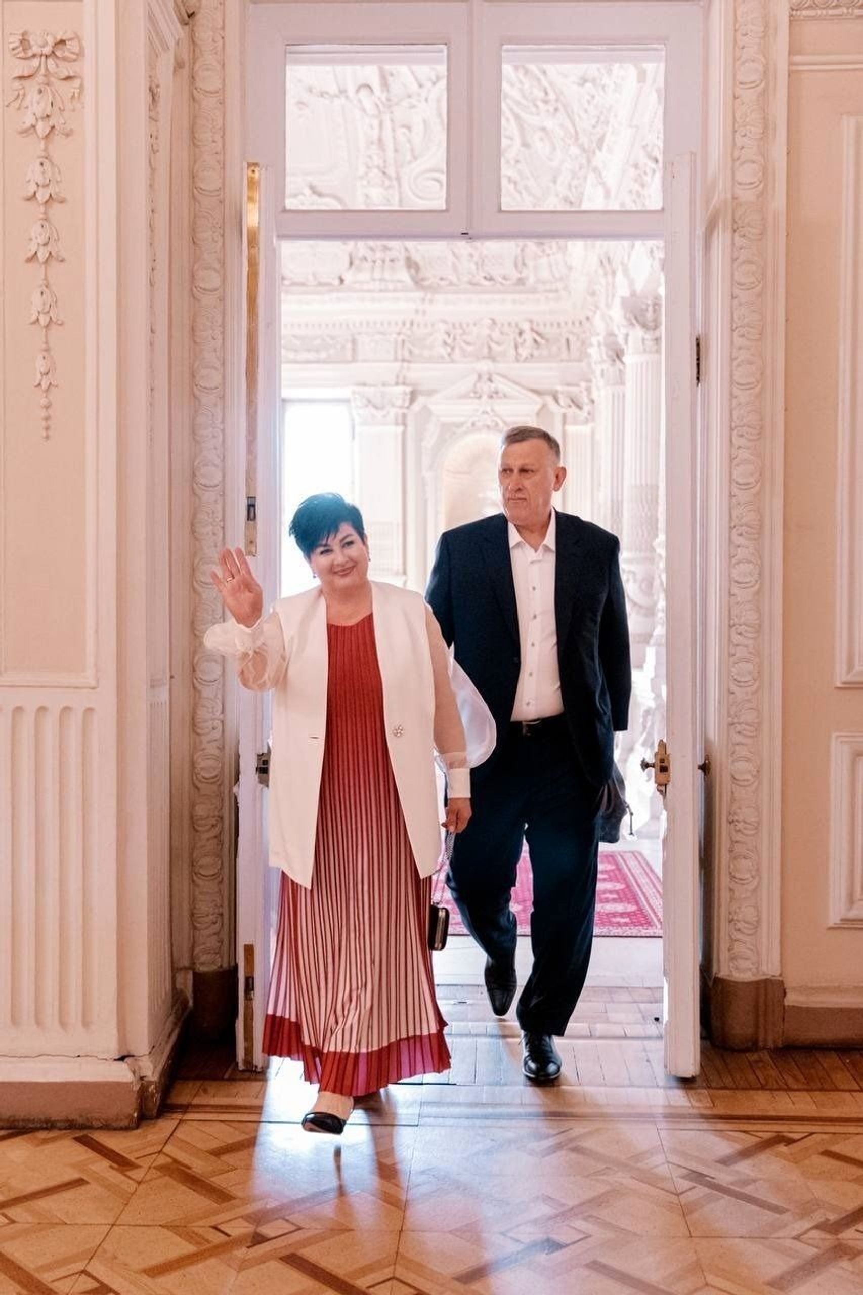 FSB general Vladimir Petrovsky with his wife at Serhiy Kurchenko's wedding