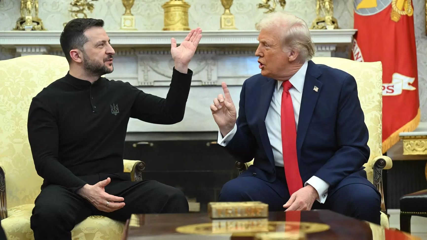 The controversial meeting between Donald Trump and Volodymyr Zelensky at the White House on Feb. 28, 2025.
