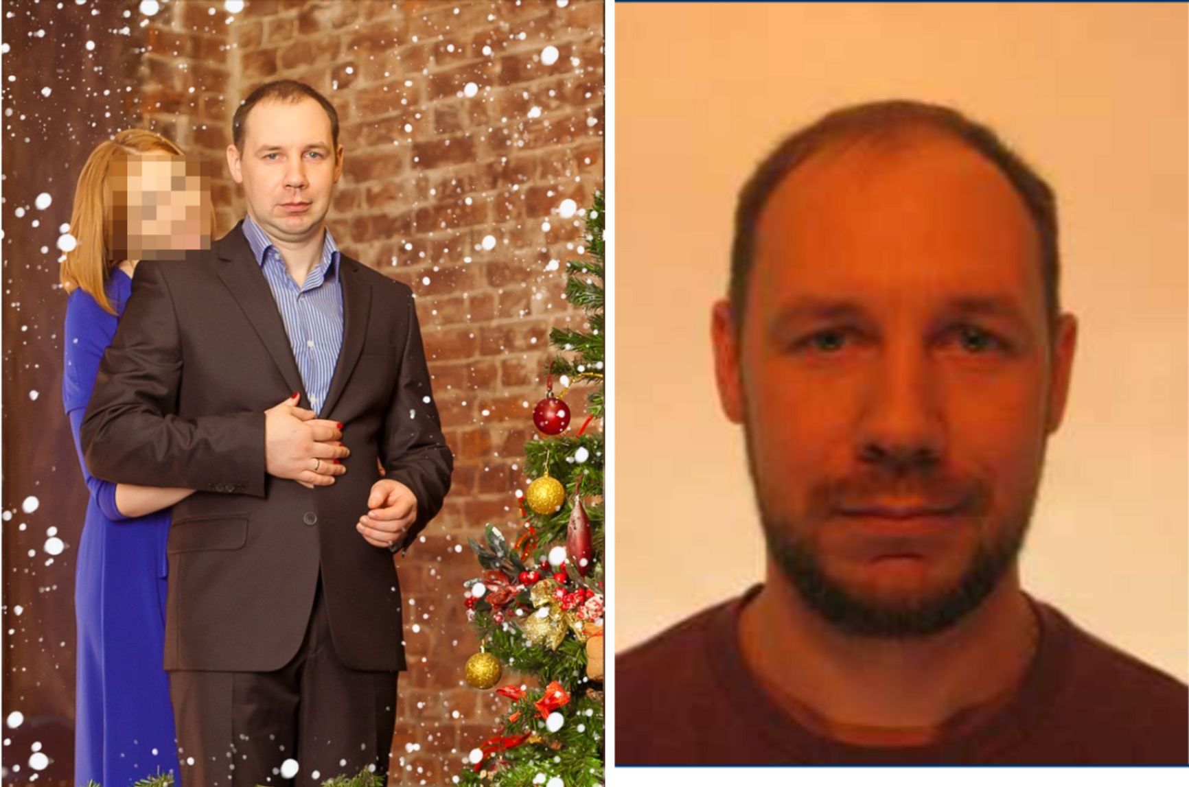 Left: Ivan Zhigarev (photo from archived snapshot of his wife’s VK account; photo currently deleted.) Right: “Ivan Zhikharev,” passport photo.