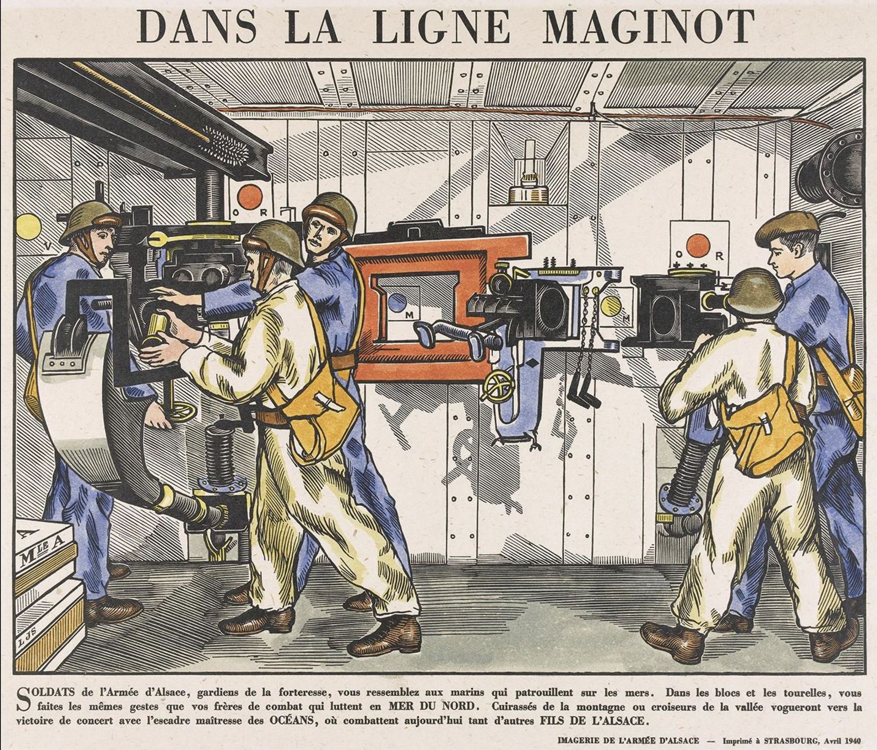  Artistic depiction of the inner workings of the Maginot Line  