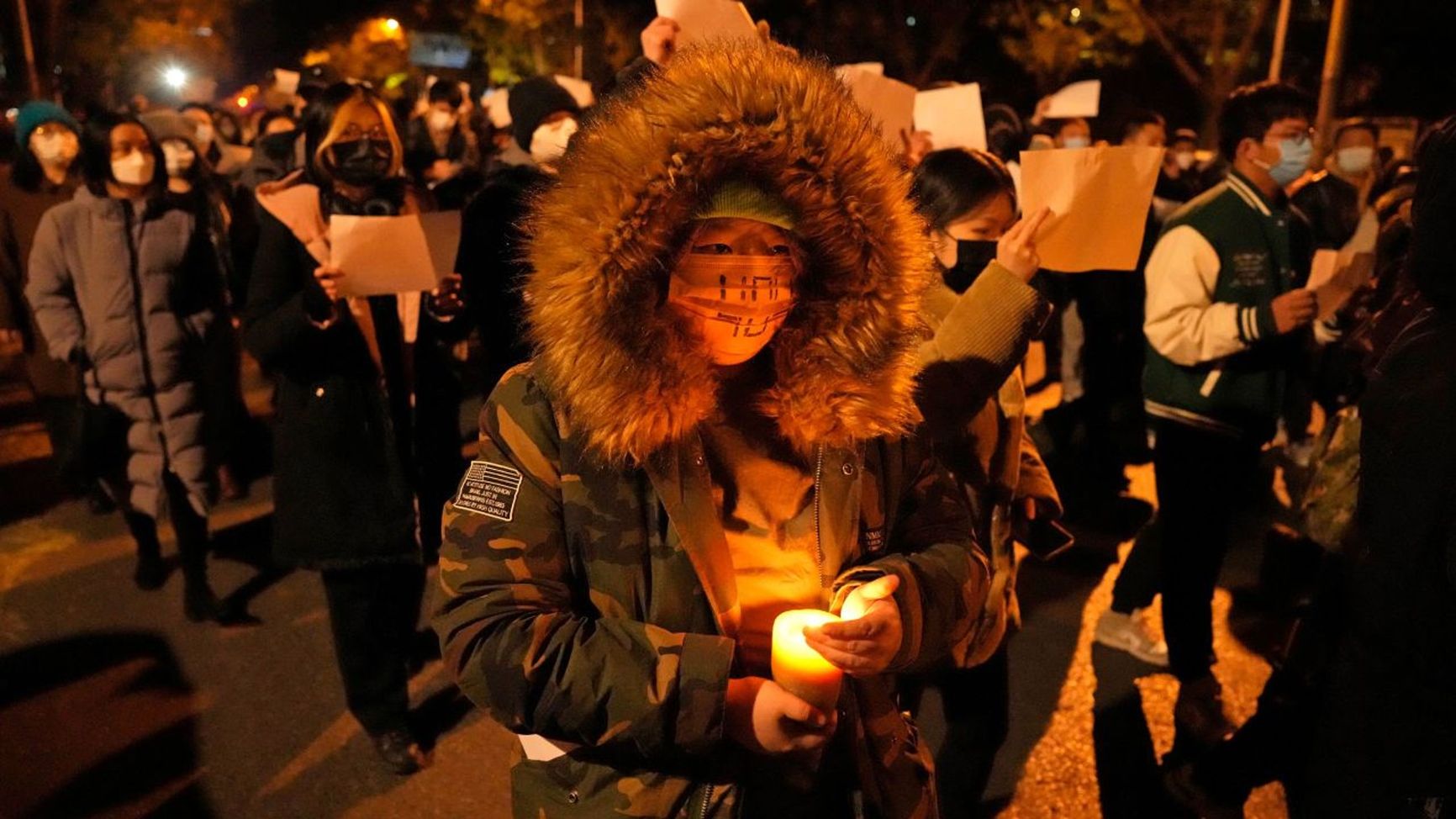 Protesters in Beijing, November 27, 2022