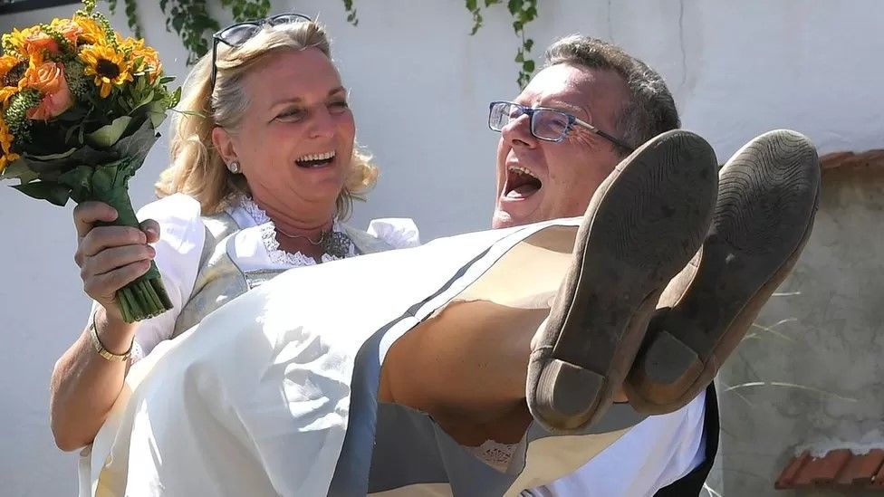 Karin Kneissl with her husband Wolfgang Meilinger