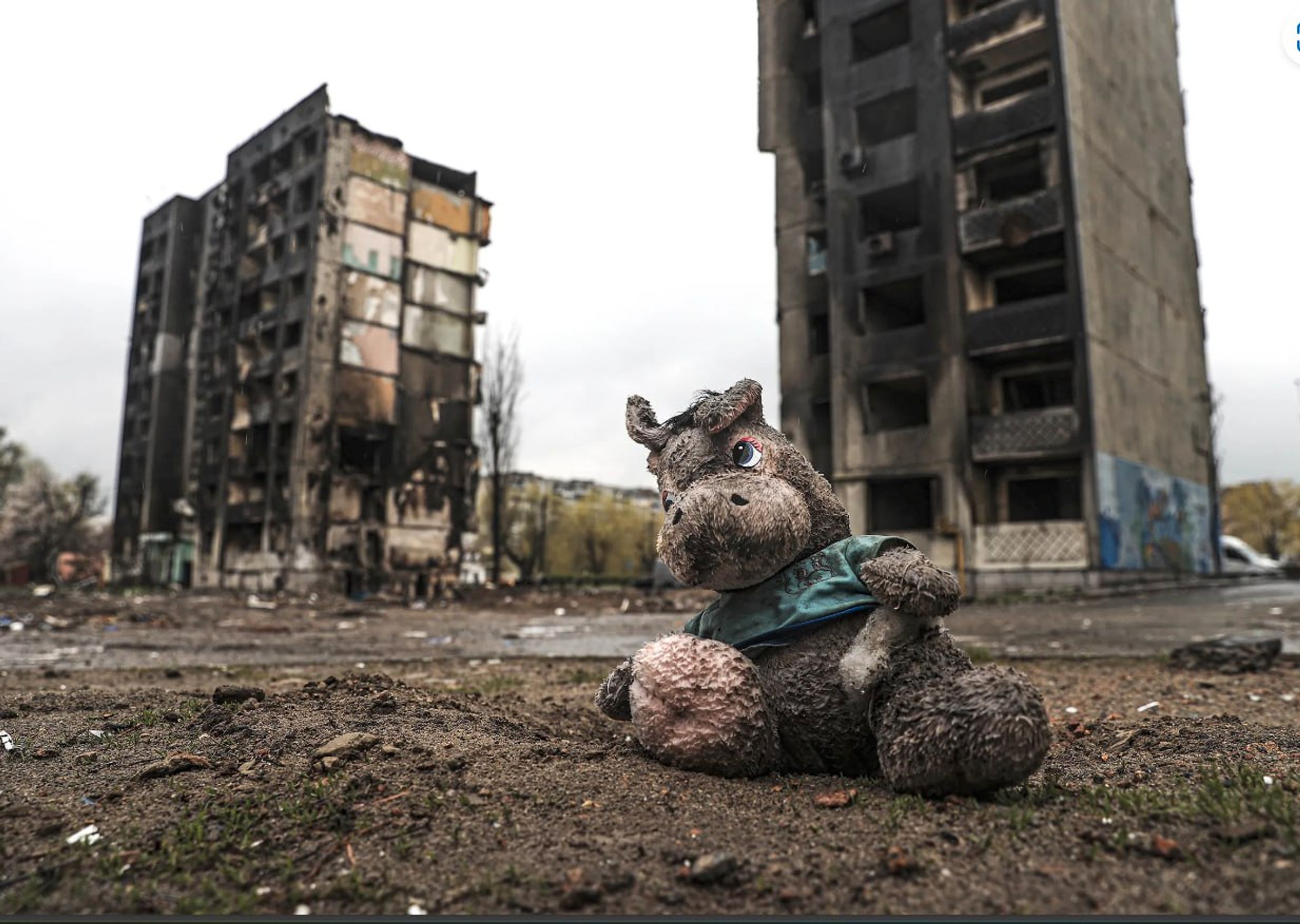 A child's toy in Borodianka, 2002