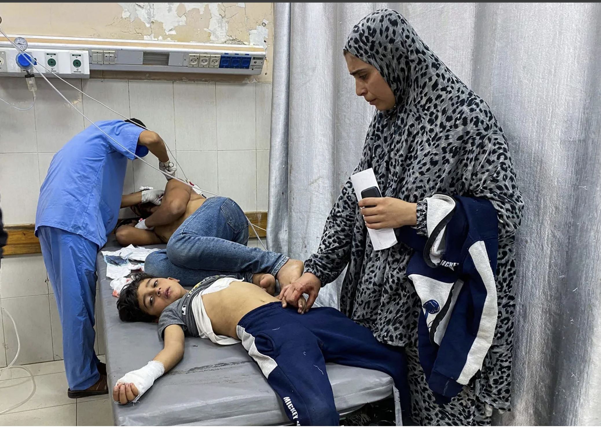 Wounded people at Nasser Hospital in Khan Younis, June 3, 2025
