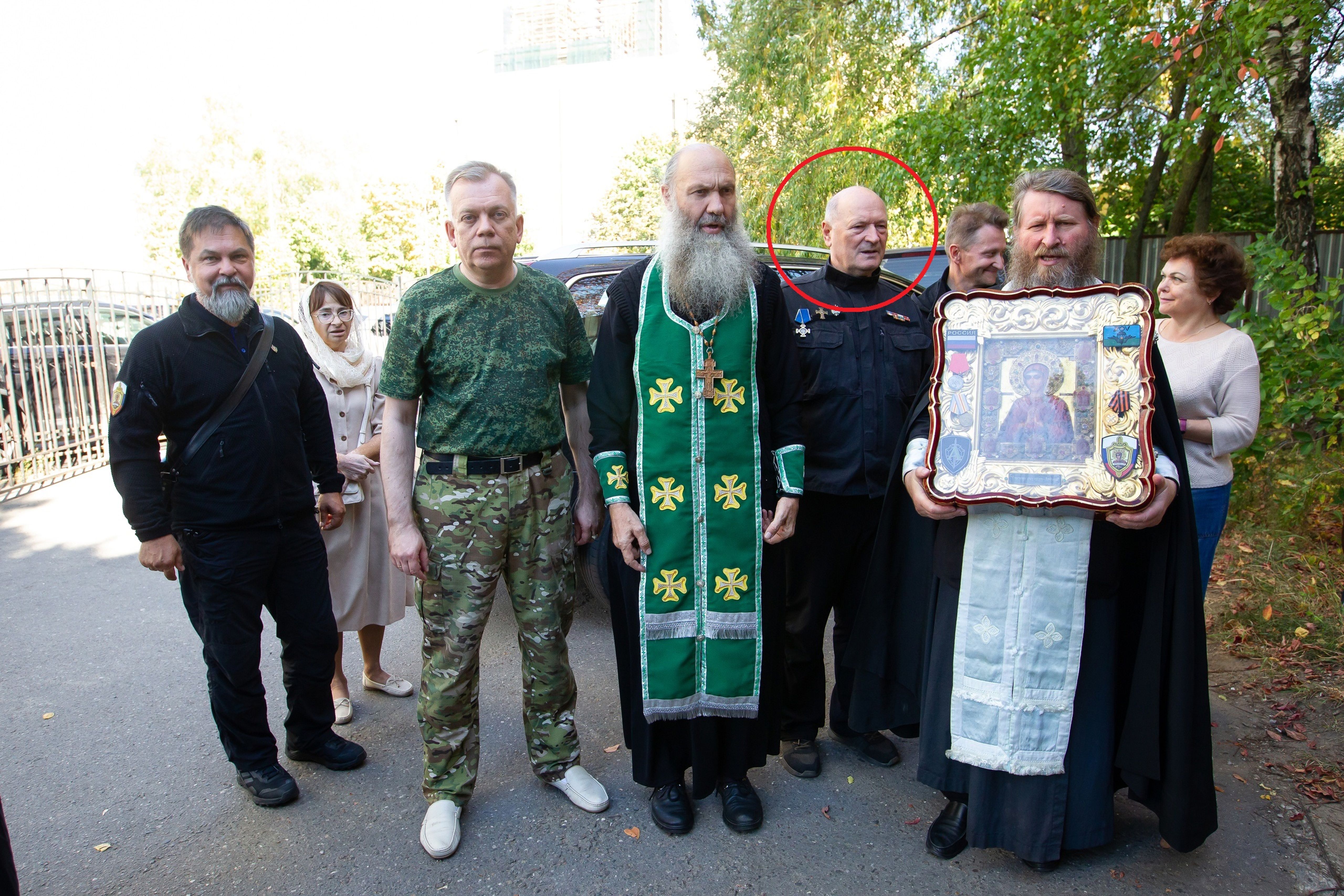 KGB veteran Sergey Polyakov (second from right)