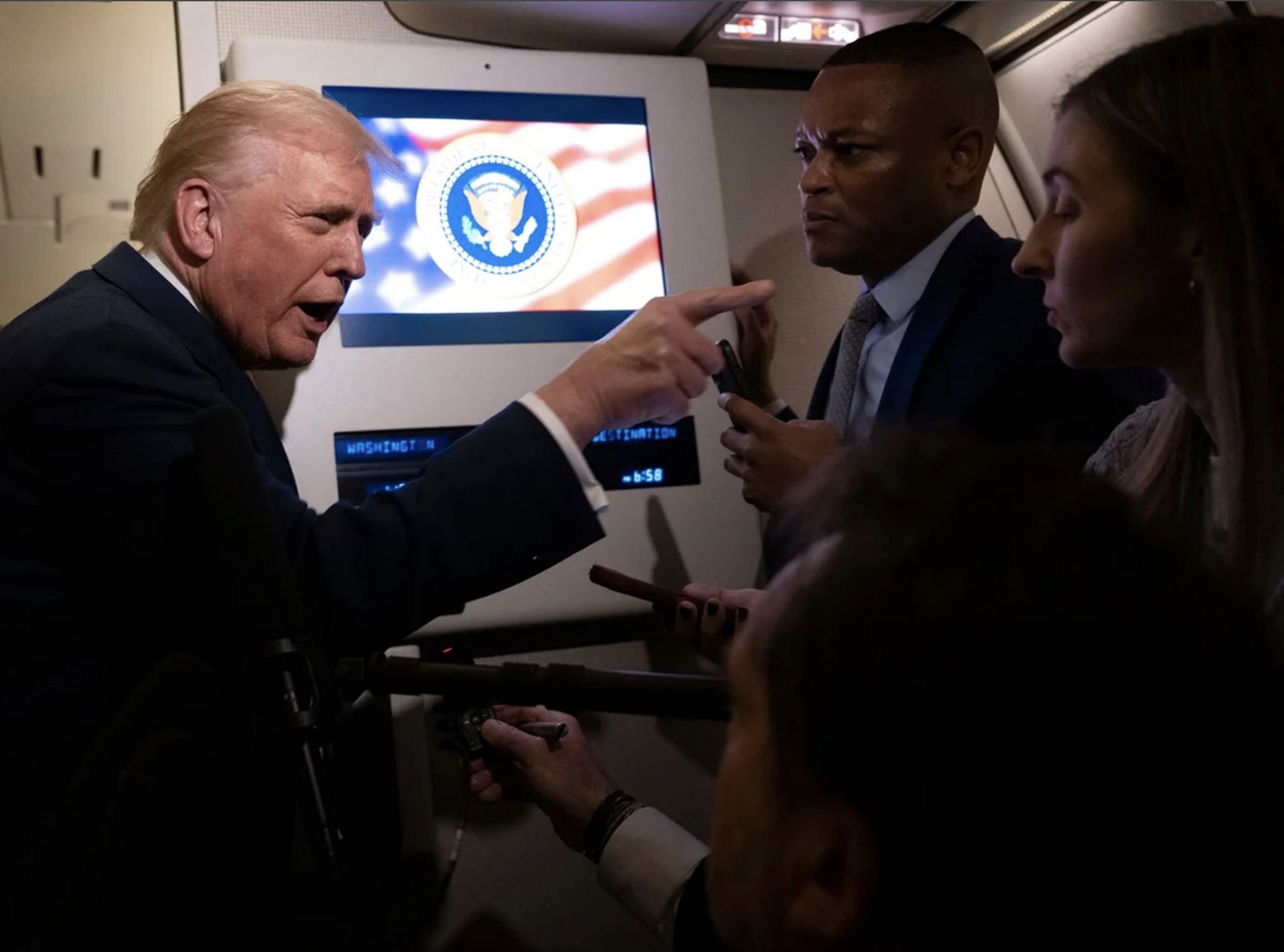 When asked by a Bloomberg reporter about the Epstein files, Trump replied: “Quiet, piggy!”