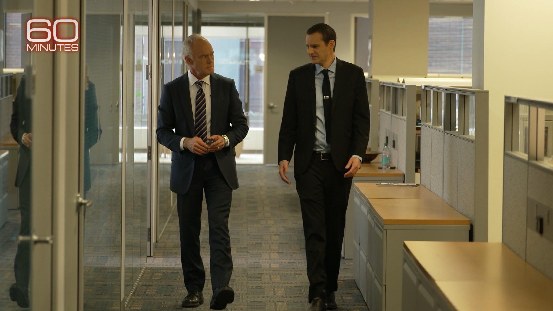 Former CIA officer John Thorne being interviewed by 60 Minutes