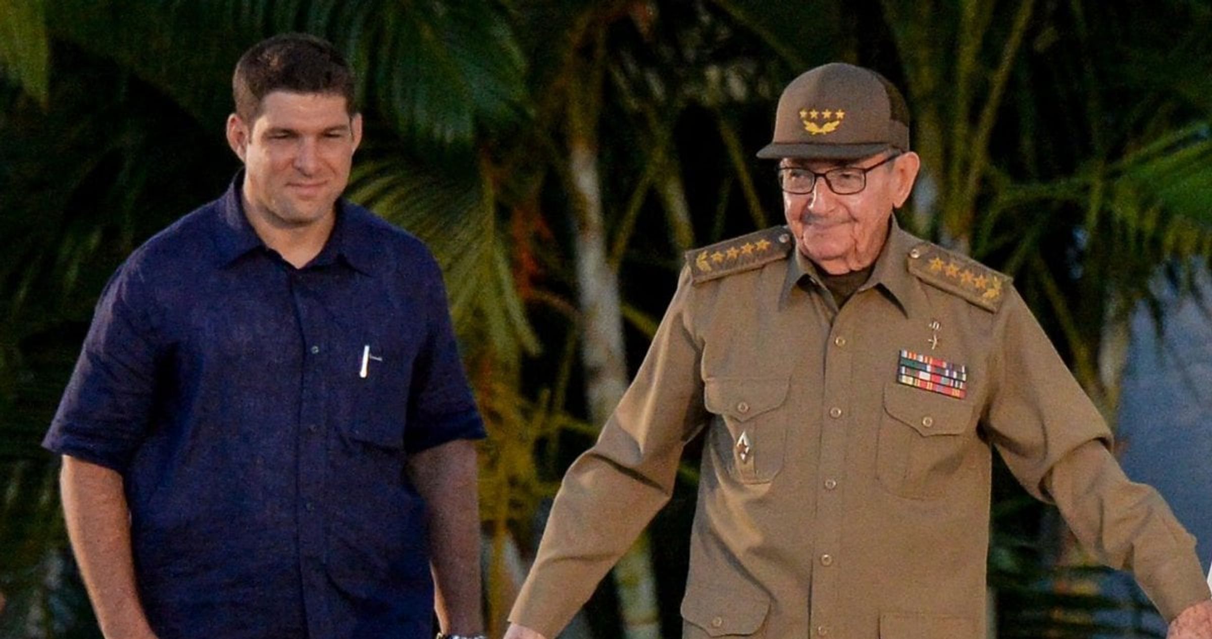 Raúl Castro and his grandson Raúl Guillermo Rodríguez Castro