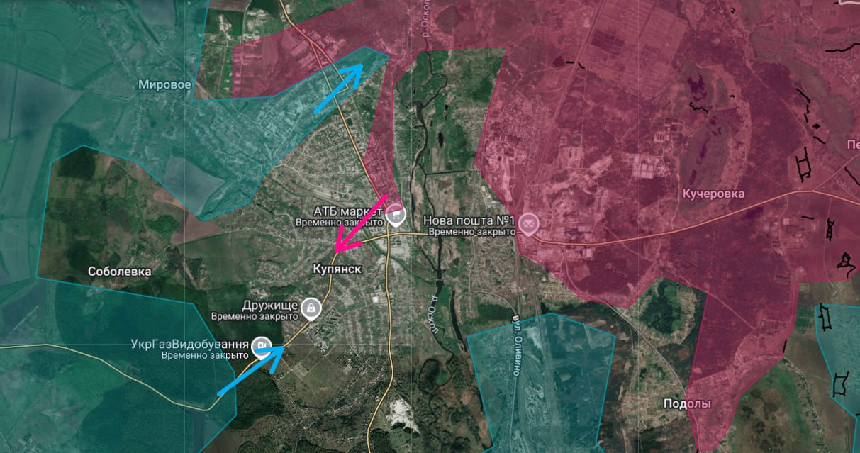 Ситуация в районе Купянска по версии российского военблогера Анатолия Радова