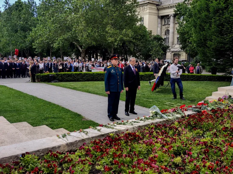 Colonel Alexei Zarudnev and Russian ambassador to Hungary Yevgeny Stanislavov