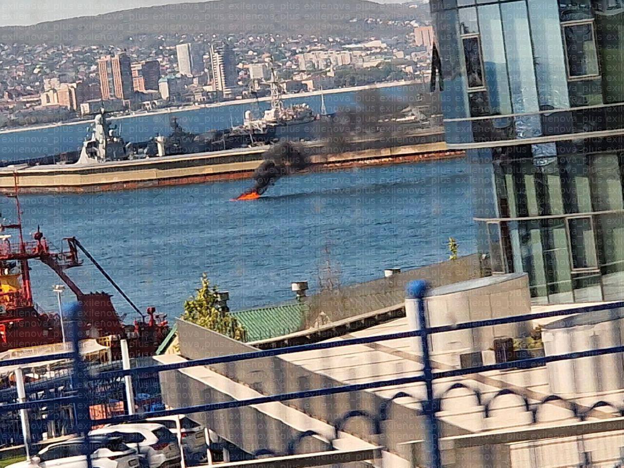 A damaged unmanned surface vessel believed to have been involved in the attack on Novorossiysk. Source: Exilenova+