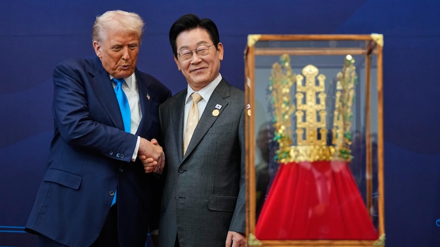 Donald Trump and South Korean President Lee Jae Myung. Photo: AP