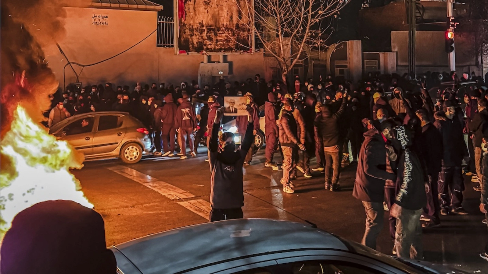 Протестующие в Тегеране, 09.01.2026. Фото: MAHSA/Middle East Images/AFP/Getty Images